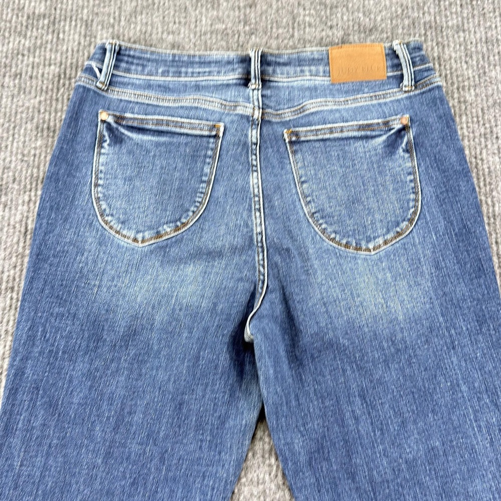 Judy Blue Slim Fit Jeans Women 15/32 Blue Medium Wash Straight Leg Stretch Denim - Picture 8 of 16